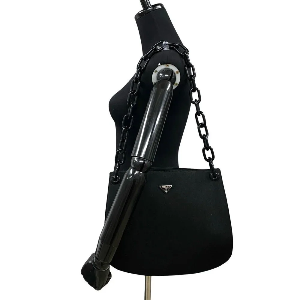 PRADA Black Canvas Shoulder Bag - Picture 2 of 9